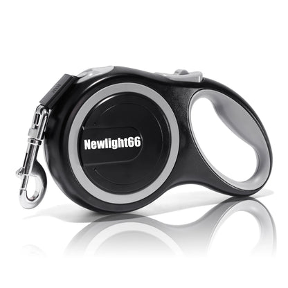 New Comfort Large Tape Retractable Dog Leash, 16 Ft, Gray(For Dogs up to 110 Lbs)-