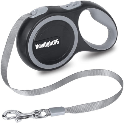 New Comfort Large Tape Retractable Dog Leash, 16 Ft, Gray(For Dogs up to 110 Lbs)-